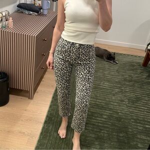 Zara cheetah print jeans